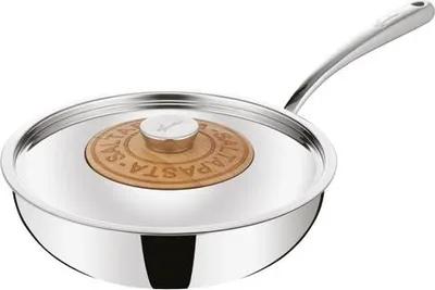 Immagine prodotto di Padella wok in acciaio inox da 26 cm con coperchio Lagostina 011204042026