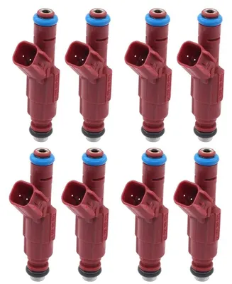 Productafbeelding van Auto stofinjectoren - stofadapters - 8 stuks - Rode kleur - Voor D*odge - Geschikt voor D*akota D*urango RAM 3500