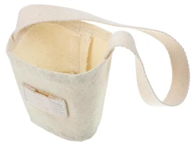 Produktbild von Wiederverwendbare Kaffeebecherhülle aus Canvas mit Tragegurt für Getränke
