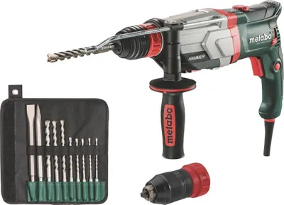 Produktbild von Metabo UHEV 2860-2 QUICK SET, SDS Plus, Aluminium, Schwarz, Grün, Rot, 2,8 cm, 900 RPM, 2100 RPM, 3,4 J
