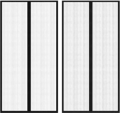 Zdjęcie produktu dla vidaXL Kurtyna do drzwi moskitiery 2 szt. Magnes Czarny 210x100 cm
