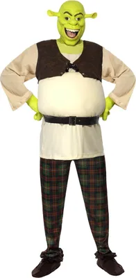 Produktbild von Shrek Comic Lizenz Film Kostüm grün-beige-braun - M