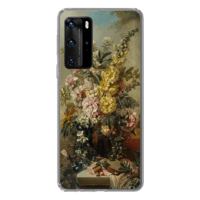 Produktbild von MuchoWow® Handyhülle Schutzhülle Hülle für Huawei P40 Pro Große Vase mit Blumen - Alte Meister - Malerei Silikon Softcase Handy Hülle - Schutz