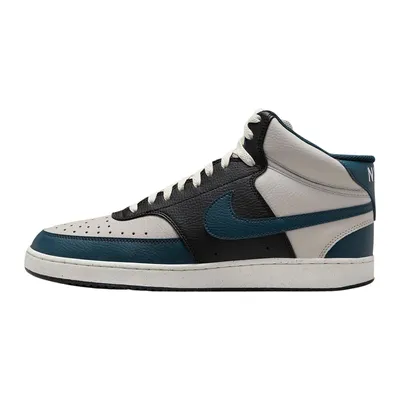 A side view of a Nike Court Vision Mid NN sneaker.