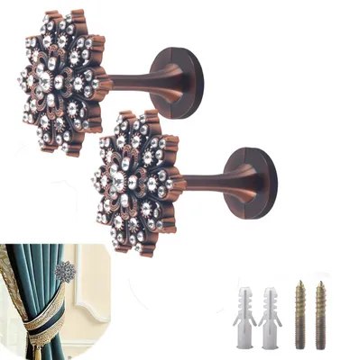 Produktbild von Vorhang-Raffhalter-Haken, Vintage-Stil, dekorative Vorhanghalter, Wandmontage, V