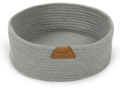 Produktbild von AYADA Katzenbett Haustierbett Katzenbettchen Rund 40 cm (Grau)