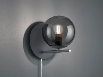 Produktbild von wandleuchte Pure20 cm Stahl/Glas schwarz