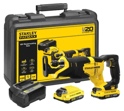 Produktbild von Stanley FatMax Akku-Universalsäge SFMCS300D2K-QW V20 18V Li-Ion 2x2.0Ah