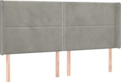 Obrázok produktu pre vidaXL Čelo postele s ušami svetlosivé 203x16x118/128 cm zamatové