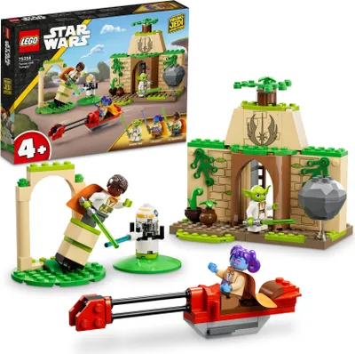 Produktbild von LEGO 75358 Star Wars Tenoo Jedi Temple, Spiel Set für Anfänger mit Minifiguren Lys Solay, Kai Brightstar, Meister Yoda, inklusive Speeder Bike und Lichtschwertern für Kinder ab 4 Jahren