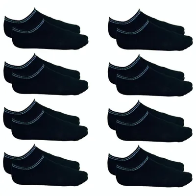 Immagine prodotto di Zecond Zkin 32 paia di calzini sneaker taglia 32 - 38 calzini estivi neri calzini di cotone
