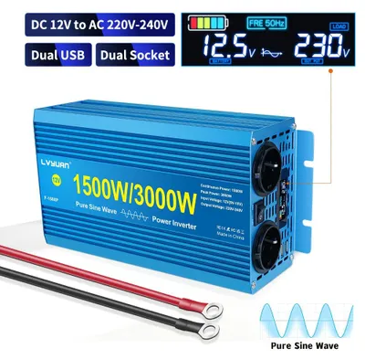 Imagen del producto de Convertidor de voltaje – Convertidor de corriente – Inversor – 12V/24V DC a 220V AC