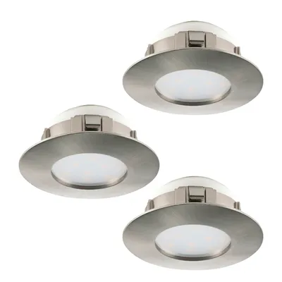 Produktbild von EGLO Pineda, Einbaustrahler, Nicht austauschbare(s) Leuchtmittel, 6 W, 3000 K, 500 lm, Nickel