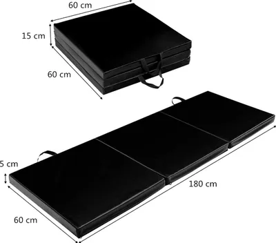 Obrázok produktu pre Skladacia gymnastická podložka, 183x61x5cm, prenosná a ľahko sa čistí