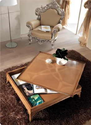 Immagine prodotto di Tavoli da caffè di design Quadrato di legno Soggiorno Nuovo Elegante Mobili