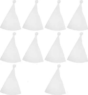 Produktbild von 10er Set Schlafmütze mit Bommel - Weiß | Zubehör Kostüm Party Hochzeit
