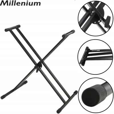 Produktbild von Millenium KS-1013 Slim Black Keyboardständer doppelt verstärkt