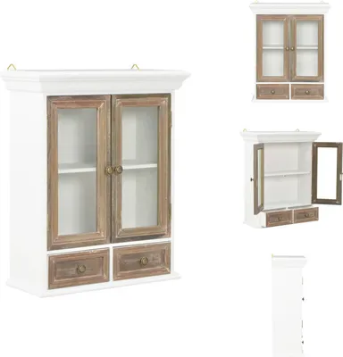 Zdjęcie produktu dla vidaXL Szafka ścienna biała 49x22x59 cm materiał drewnopochodny - Szafki kuchenne