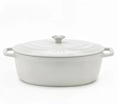 Produktbild von La Fonderie 1890 Runder Schmortopf IENA36 aus emailliertem Gusseisen 36 cm, Fassungsvermögen 7,7 L, Beige