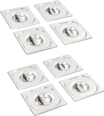 Image de Couvercles de plateau 8 pcs GN 1/6 Acier inoxydable
