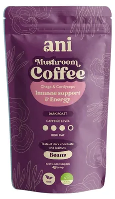 KAWA ZIARNISTA ARABICA Z CHAGA I CORDYCEPS BIO 350 g - ANI