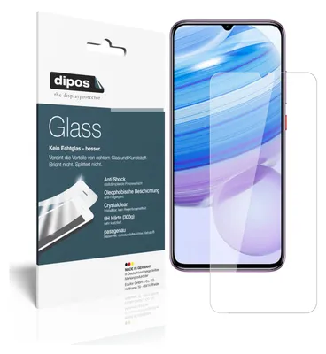 Zdjęcie produktu dla 2x Folia ochronna dla Xiaomi Redmi 10X 5G - Antywstrząsowa folia 9H z tworzywa sztucznego ze szkła dipos Glass