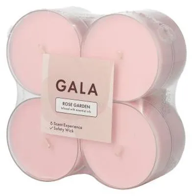 Produktbild von 48 Gala GALA Maxi Duftlichte Ø 59 mm, 24 mm rose - Rose Garden Polycarbonathülle 96833