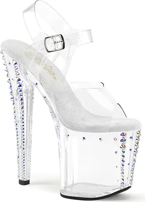 Produktbild von ENCHANT-708RS-02 Damen Sandale von Pleaser, Transparent EU 38, US 8