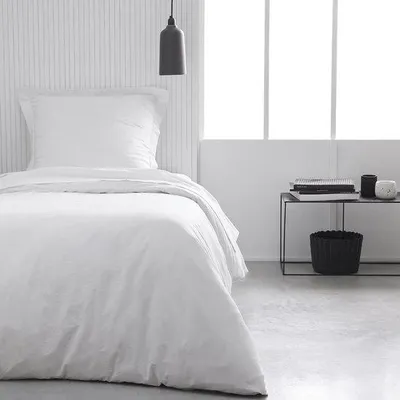 Productafbeelding van Ibenzoa® dekbedovertrek, 140 x 200 cm – geschikt voor een enkel bed, 100% katoen (57 draden), zacht en ademend, machinewasbaar op 60°C, met handopening en knoopsluiting