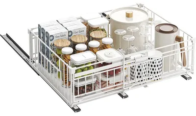 Produktbild von Spš¹lschrankregal Ausziehbar Kš¹chen-Organizer Wei?