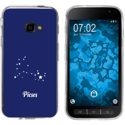 Produktbild von PhoneNatic Case kompatibel mit Samsung Galaxy Xcover 4 / 4s Silikon-Hülle SternzeichenPisces M1