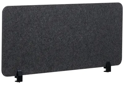 Produktbild von BELIANI Schreibtisch Trennwand Dunkelgrau Stoff PET Kunststoff 120 x 50 cm zum Aufstellen Klemmen Schallschutz Sichtschutz Pinnwand Büro Home Office