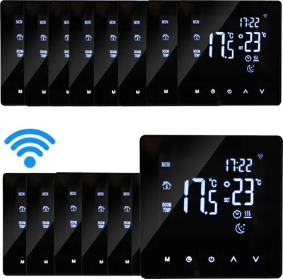 Produktbild von 15X Tuya Digital WiFi Thermostat Smart Raumthermostat für Warmwasserbereitung Wöchentlich Programmierbare Temperaturregler für Fußbodenheizung Wasserheizung, Schwarz