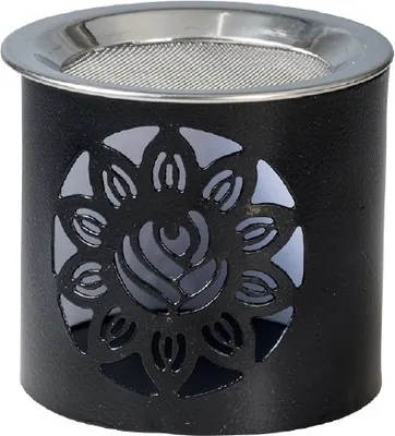 Produktbild von Räucherstövchen Rose schwarz Höhe 6 cm