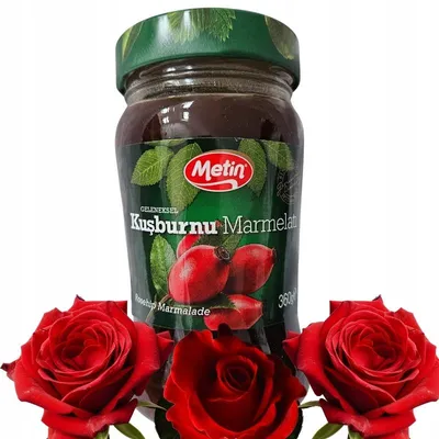 Zdjęcie produktu dla Oryginalna Turecka Marmolada Różana Metin Z Dzikiej Róży 45% 360G