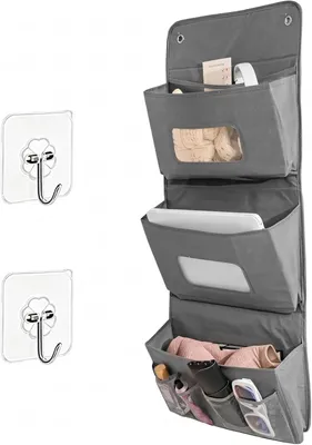 Obrázok produktu pre Závesný organizér 40x90 cm, 3 vrstvy, 4 priehradky, pre dvere, nástenný