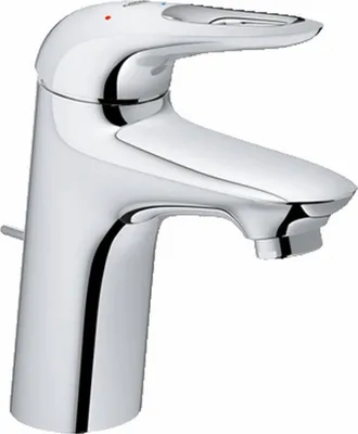 Image de Grohe Eurostyle Mitigeur monocommandé pour lavabo, S-Size, saillie 110mm, vidage à tirette, EcoMode, manette ouverte, 23374003