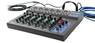 Immagine prodotto di Mixer audio, 7 canali, alimentatore AC 100-240V, equalizzatore a tre bande, sei stili musicali integrati, montabile su rack