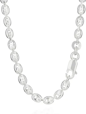 Produktbild von 925 Silber Kette Kaffeebohne Schiffsankerkette 5025 Bohnenkette 50cm 4,0mm 11,3g