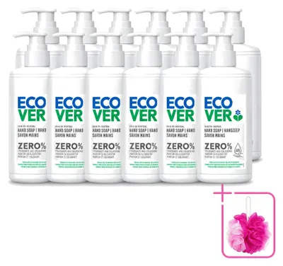 Zdjęcie produktu dla 12 sztuk mydła w płynie Ecover Handseife ZERO - bez zapachu - 250 ml - zestaw ekonomiczny