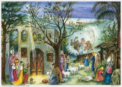 Produktbild von Adventskalender No. 811 "Am Stall von Bethlehem" DIN A4