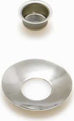Produktbild von Tüllen für Pyramidenkerzen silber mit Tropfenfänger Ø 14mm , Größe:100 Stück