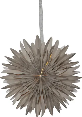 Produktbild von EGLO Weihnachtsstern zum Aufhängen Winter, Weihnachtsdeko Stern, Weihnachtsbeleuchtung, Papier in beige