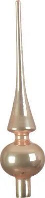 Produktbild von Christbaumspitze Glas 26cm - Karamel glänzend