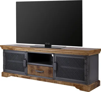 Produktbild von home24 Tv-Lowboard - Mango Massiv / Metall