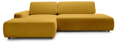 Produktbild von Ecksofa mit Schlaffunktion und Bettkasten Bamby links Honig-Amber