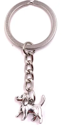 Produktbild von Onwomania Schlüsselanhänger Dackel freut sich Schwanz wedelnt Metall Anhänger Charm