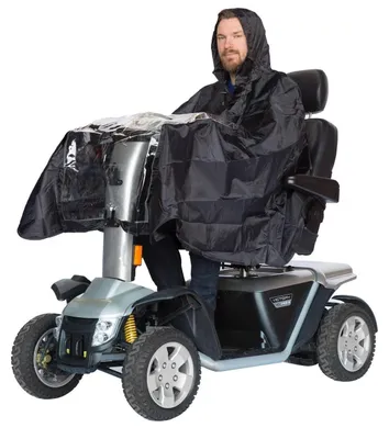 Produktbild von Regenponcho für Elektromobilität mit durchsichtiger Scheibe