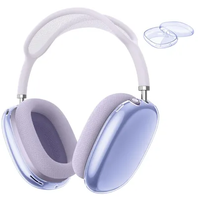 Produktbild von Fintie Hülle Kompatibel mit AirPods Max 2 (2026)/ AirPods Max 1 (2024/2020) Kabellose Kopfhörer, weiche TPU Klar Anti-Scratch Schutzhülle, Klares Lila