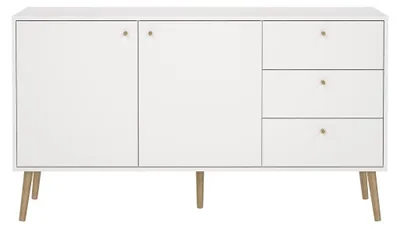 Immagine prodotto di Calicosy - Credenza 2 ante e 3 cassetti con gambe in legno L147,2 cm - TARP